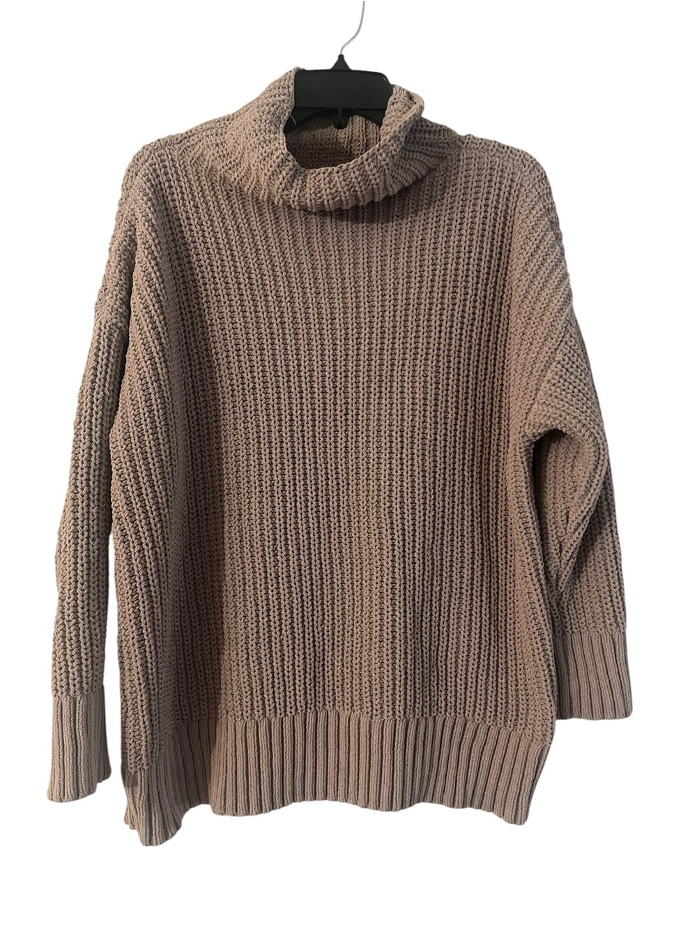 aerie Taupe Ribbed Turtleneck Sweater